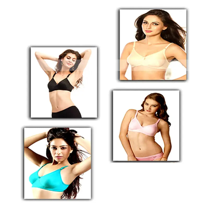 Comfortable Cotton Bras (Pack of 4) - Oshi.pk - Buy & Sell Online