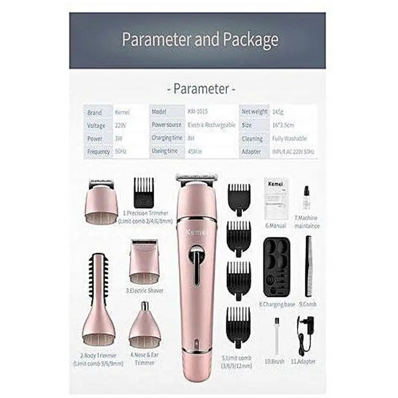 Kemie Mens Grooming Kit 10 In 1 (KM 1015) - Oshi.pk - Buy & Sell Online