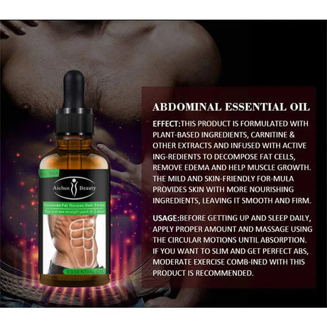 Eight Pack Abdominal Essential Oil For Men Strong Belly Burning Muscle 30ml - Oshi.pk - Buy & Sell Online