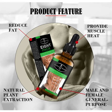 Eight Pack Abdominal Essential Oil For Men Strong Belly Burning Muscle 30ml - Oshi.pk - Buy & Sell Online