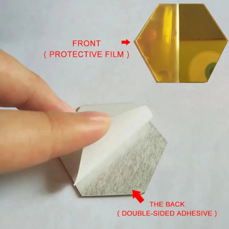 Hexagonal 3D Mirror DIY 2mm Acrylic Wall Art (36*36 Inches) - Oshi.pk - Buy & Sell Online