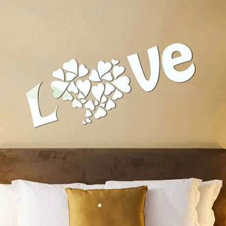 Sweet Love Plastic Mirror DIY 3D 2mm Acrylic Wall Art (48 inches) - Oshi.pk - Buy & Sell Online