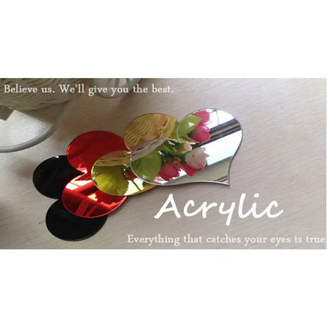 Fly drop masaic mirror clock sticker, 3d acrylic removable wall mirror 3D 2mm Acrylic Wall Clock (28*65cm) - Oshi.pk - Buy & Sell Online