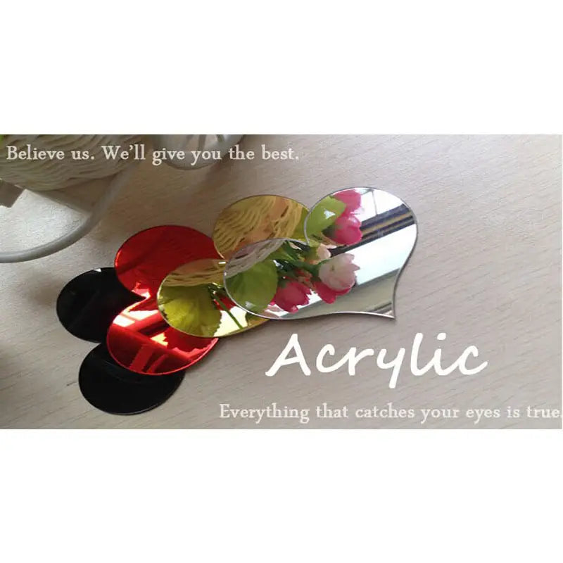 Fly drop masaic mirror clock sticker, 3d acrylic removable wall mirror 3D 2mm Acrylic Wall Clock (28*65cm) - Oshi.pk - Buy & Sell Online