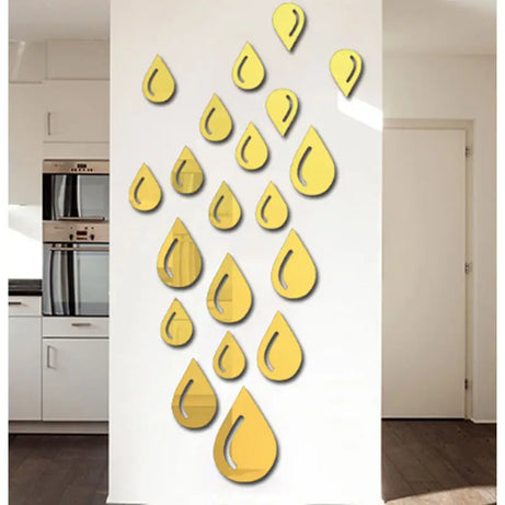 3D water drop diy shape mirror DIY 2mm Acrylic Wall Art (48*24 Inches) - Oshi.pk - Buy & Sell Online