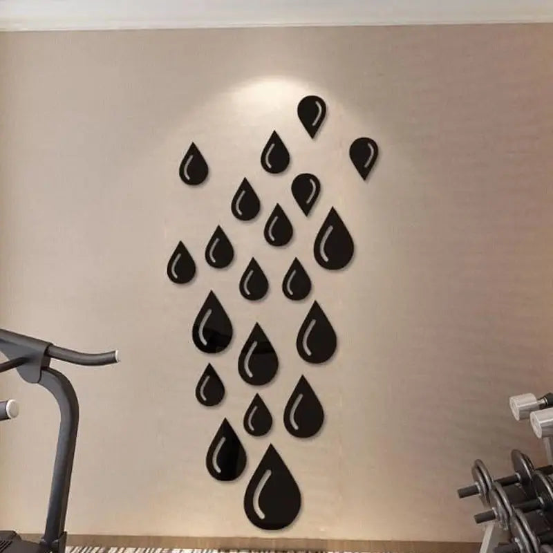 3D water drop diy shape mirror DIY 2mm Acrylic Wall Art (48*24 Inches) - Oshi.pk - Buy & Sell Online