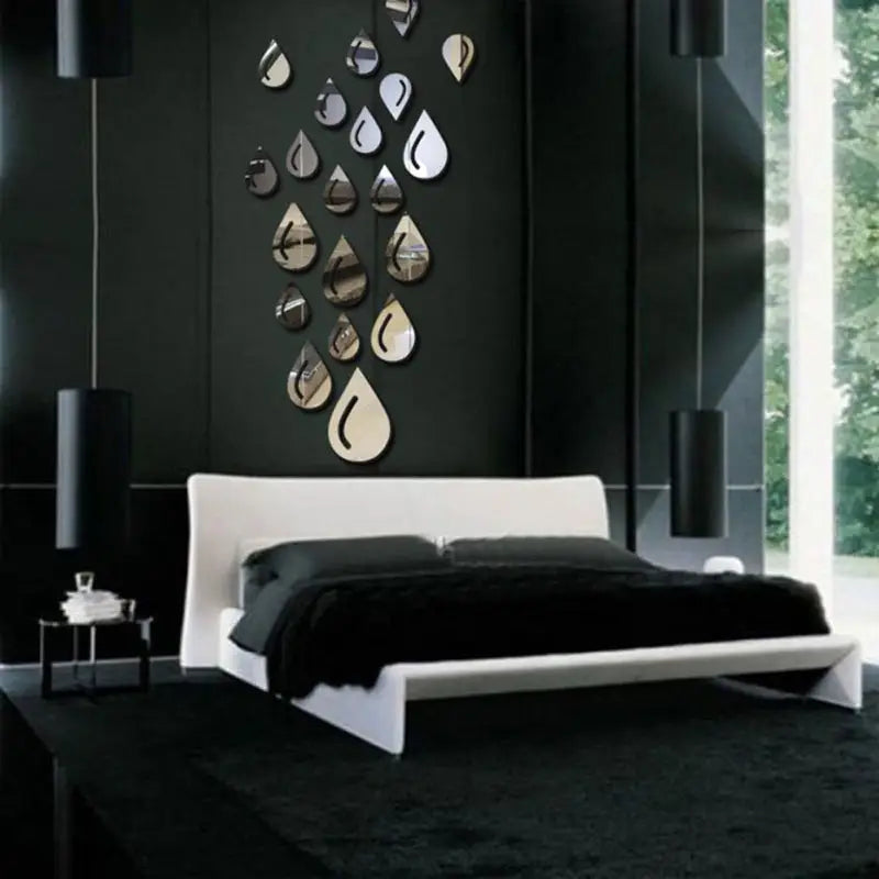 3D water drop diy shape mirror DIY 2mm Acrylic Wall Art (48*24 Inches) - Oshi.pk - Buy & Sell Online