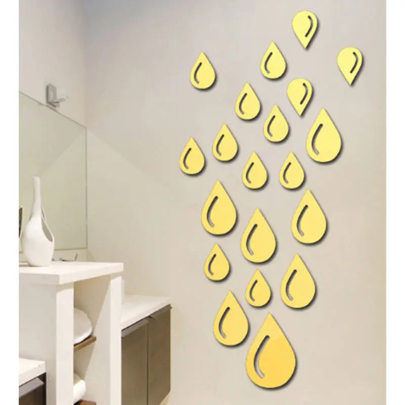 3D water drop diy shape mirror DIY 2mm Acrylic Wall Art (48*24 Inches) - Oshi.pk - Buy & Sell Online