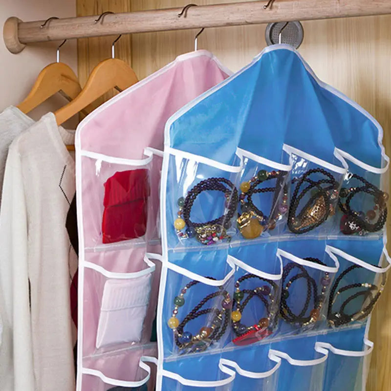 Hanging Closet Organiser Multifunctional 16 Pockets 4 pcs - Oshi.pk - Buy & Sell Online