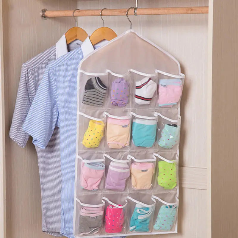 Hanging Closet Organiser Multifunctional 16 Pockets 4 pcs - Oshi.pk - Buy & Sell Online