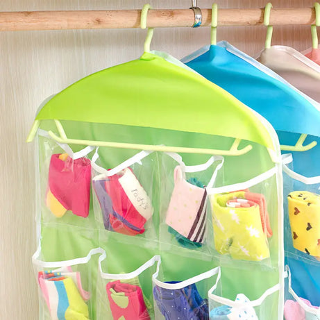 Hanging Closet Organiser Multifunctional 16 Pockets 4 pcs - Oshi.pk - Buy & Sell Online