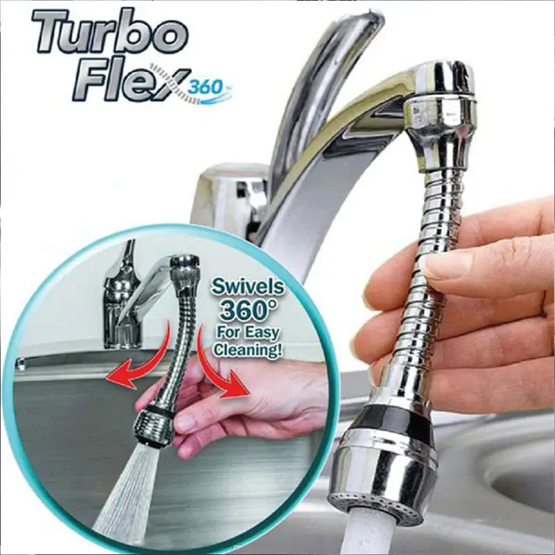 Turbo Flex 360 Instant Hands Free Faucet Swivel Spray Sink Hose - Oshi.pk - Buy & Sell Online