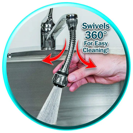 Turbo Flex 360 Instant Hands Free Faucet Swivel Spray Sink Hose - Oshi.pk - Buy & Sell Online