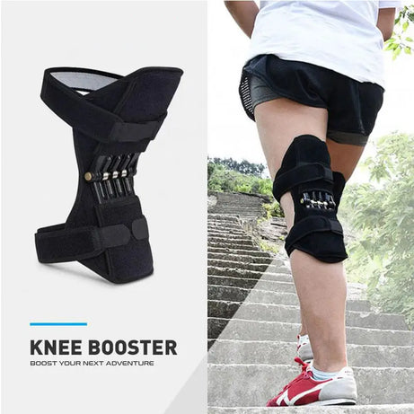 KNEEPAD - Spring Loaded POWER LEG Knee Joint Support Pads (Pair - For Both Knees)