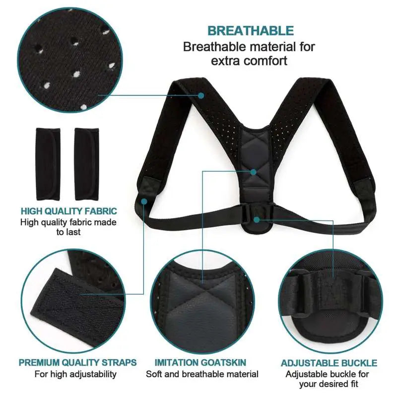Energizing Posture support Brace Adjustable Straight Strap for Men and Women - Oshi.pk - Buy & Sell Online