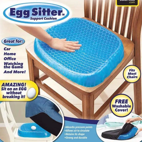 Egg Sitter Seat Cushion with Non-Slip Cover, Breathable Honeycomb Design Absorbs Pressure Points - Oshi.pk - Buy & Sell Online