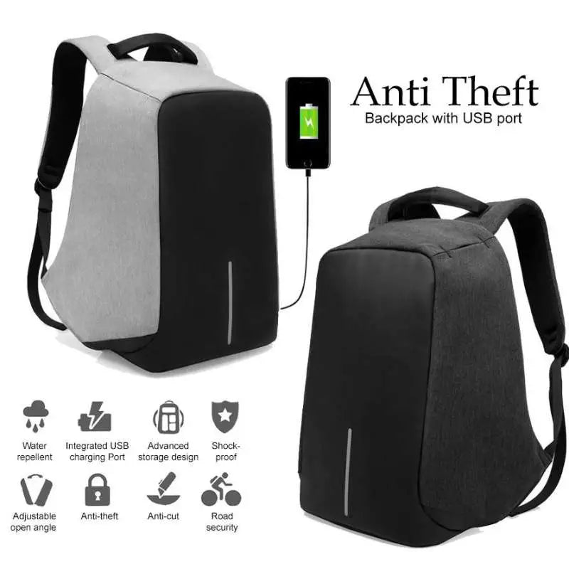 Waterproof Anti Theft USB Charging Anti-Cut Shock Proof Sports Backpack - Oshi.pk - Buy & Sell Online