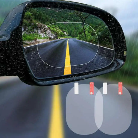 HD Anti-Fog Waterproof Rain Resistant Rearview Car Mirror Screen Protector 2 Pcs - Oshi.pk - Buy & Sell Online