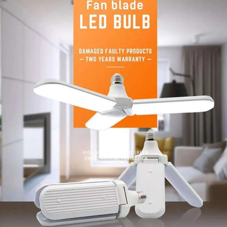 LED Foldable Fan Blade Angle Adjustable Light Bulb for Indoor Home Decor - Oshi.pk - Buy & Sell Online
