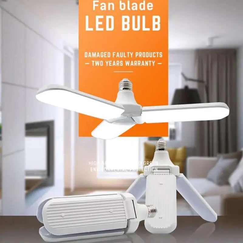 LED Foldable Fan Blade Angle Adjustable Light Bulb for Indoor Home Decor - Oshi.pk - Buy & Sell Online
