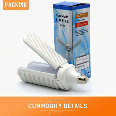 LED Foldable Fan Blade Angle Adjustable Light Bulb for Indoor Home Decor - Oshi.pk - Buy & Sell Online