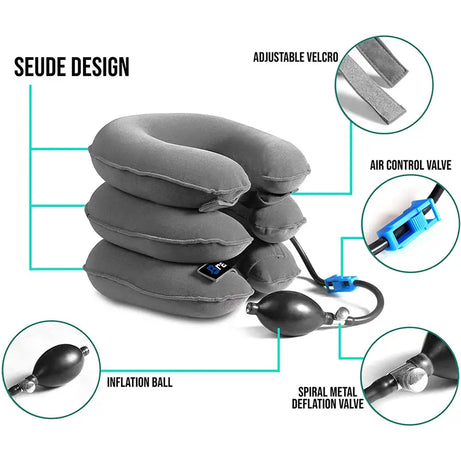 Cervical Neck Traction Device, Inflatable Cervical Pillow with Collar Adjustable - Oshi.pk - Buy & Sell Online