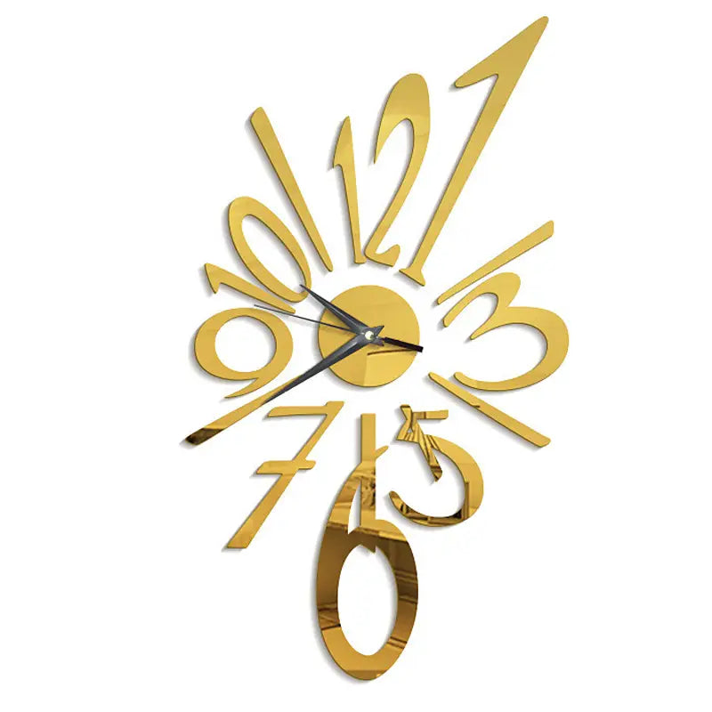 Exaggerated number 2mm DIY 3D Acrylic Wall Clock (35*35 Inches) - Oshi.pk - Buy & Sell Online