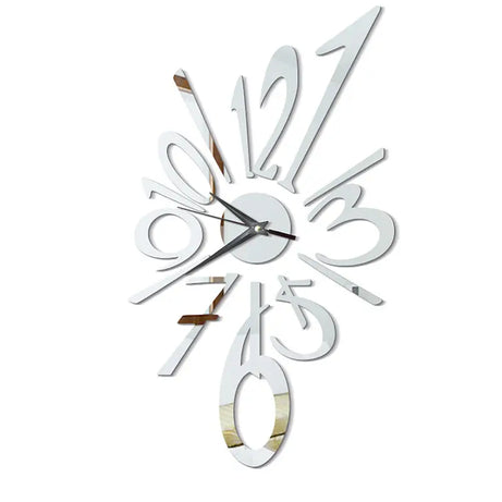 Exaggerated number 2mm DIY 3D Acrylic Wall Clock (35*35 Inches) - Oshi.pk - Buy & Sell Online