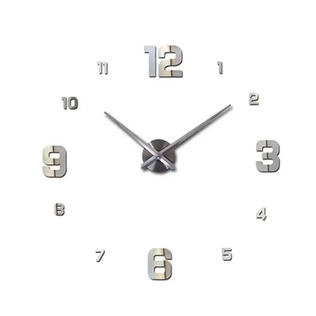 Mute Big Decorative Digital 2mm DIY 3D Acrylic Wall Clock (35*35 Inches) - Oshi.pk - Buy & Sell Online