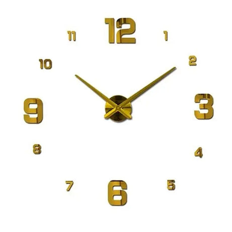 Mute Big Decorative Digital 2mm DIY 3D Acrylic Wall Clock (35*35 Inches) - Oshi.pk - Buy & Sell Online