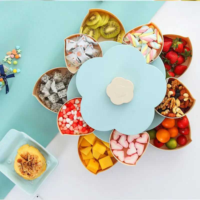 Rotating Flower Petal Snacks Holder Tray for Dry fruits and Snacks - Oshi.pk - Buy & Sell Online