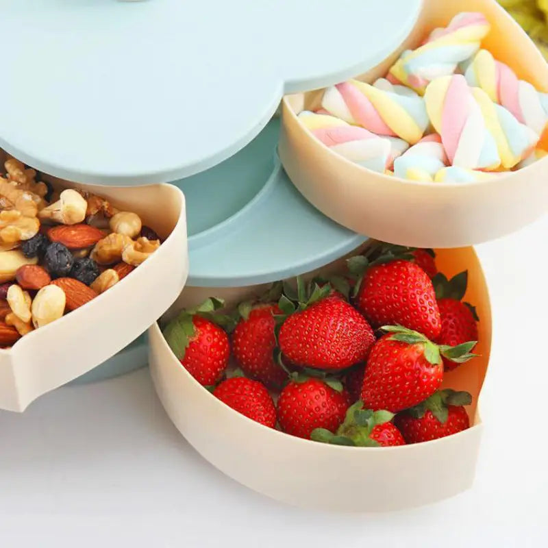 Rotating Flower Petal Snacks Holder Tray for Dry fruits and Snacks - Oshi.pk - Buy & Sell Online
