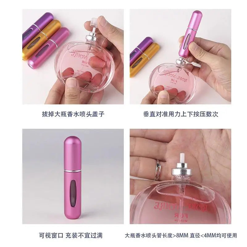 5ml Travel Mini Refillable Empty Perfume Bottle And Atomizer (Pack of 2) - Oshi.pk - Buy & Sell Online
