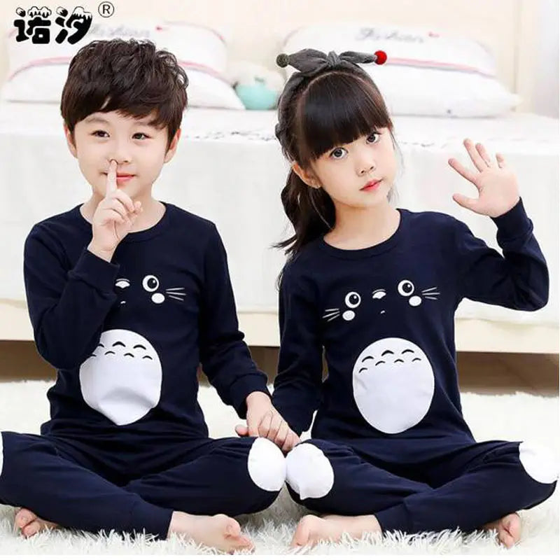 Baby Or Baba Navy Blue Penguin print Kids Night Suit (KD-019)