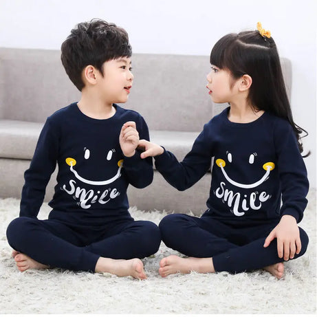 Baby Or Baba Navy Blue Smile print Kids Night Suit (KD-020-B) - Oshi.pk - Buy & Sell Online