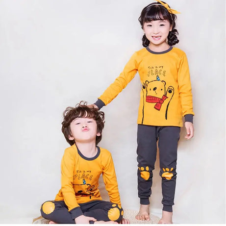 Baby Or Baba Yellow and Grey Pooh print Kids Night Suit (KD-024-B) - Oshi.pk - Buy & Sell Online