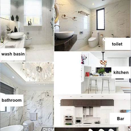 Waterproof PVC Marble Pattern Stickers Self Adhesive Wallpaper (2-Sheets) - Oshi.pk - Buy & Sell Online