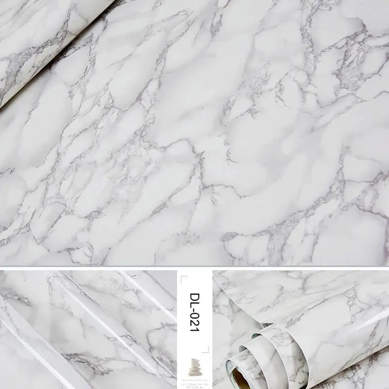 Waterproof PVC Marble Pattern Stickers Self Adhesive Wallpaper (2-Sheets) - Oshi.pk - Buy & Sell Online