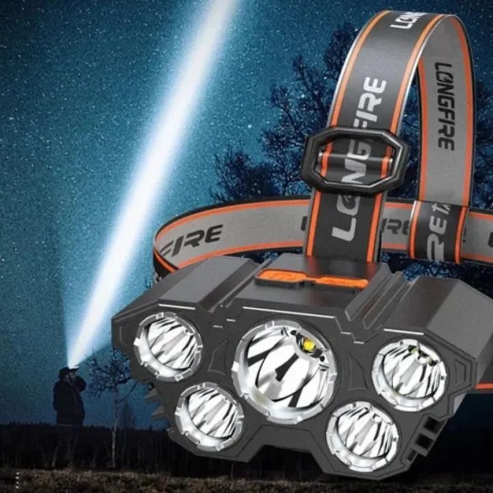 5LED Headlight Flashlight Rechargeable Light with Flashing for Outdoor Climbing & Camping Ligh - Oshi.pk - Buy & Sell Online