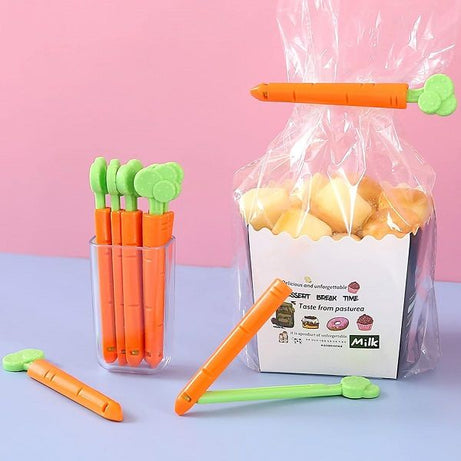 5Pcs Carrot Sealing Food Bag ClipS Refrigerator Carrots Magnets - Oshi.pk - Buy & Sell Online
