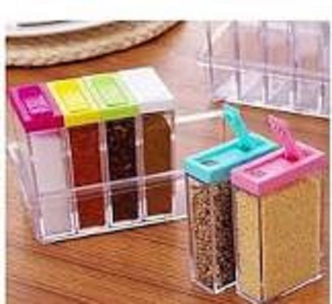 6 Color / Set Spice Jar Set Seasoning Bottle Transparent Colorful Lid Kitchen Condiment Cruet Storage Container - Oshi.pk - Buy & Sell Online