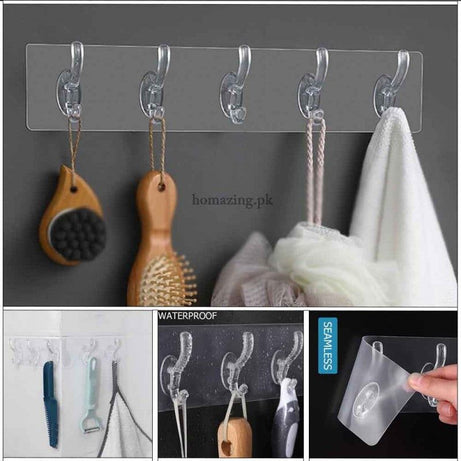 6 in 1 self adhesive heavy duty wall hook hanger - Oshi.pk - Buy & Sell Online