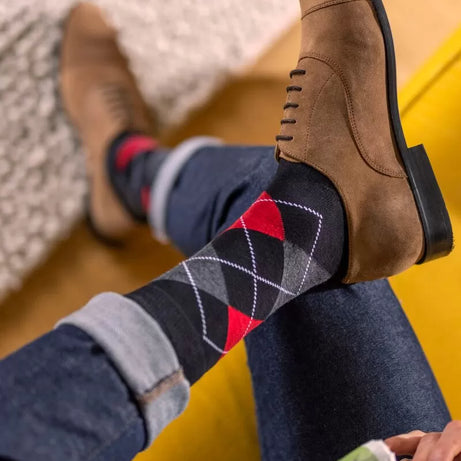 6 Pairs Pack – Cotton Stretchy Dress Socks for Men/Boys