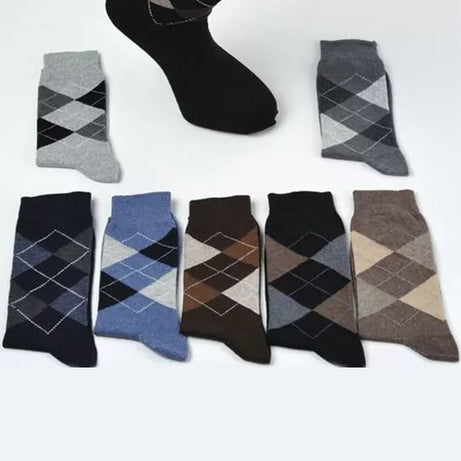6 Pairs Pack – Cotton Stretchy Dress Socks for Men/Boys