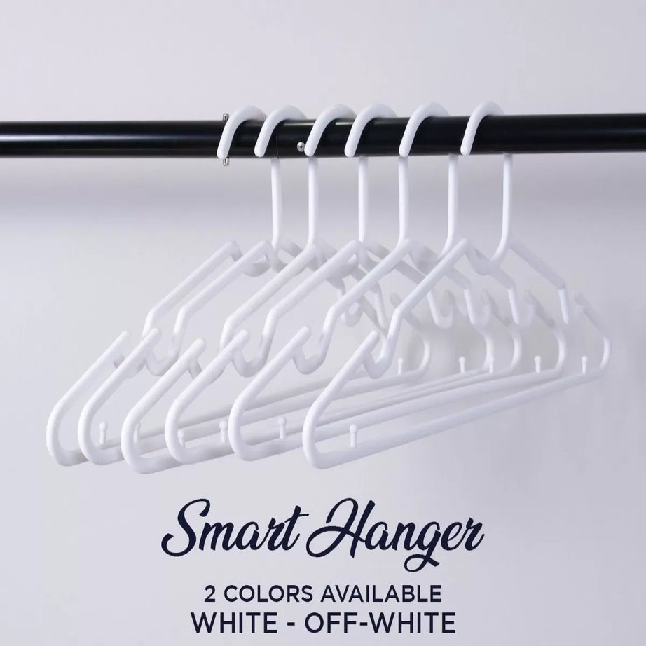 6 Pcs Hangers For Clothes Hanger Organizer Smart Hanger For Cloth Hangers For Kids High Quality Plastic Hangers Space Saving Storage Organizer