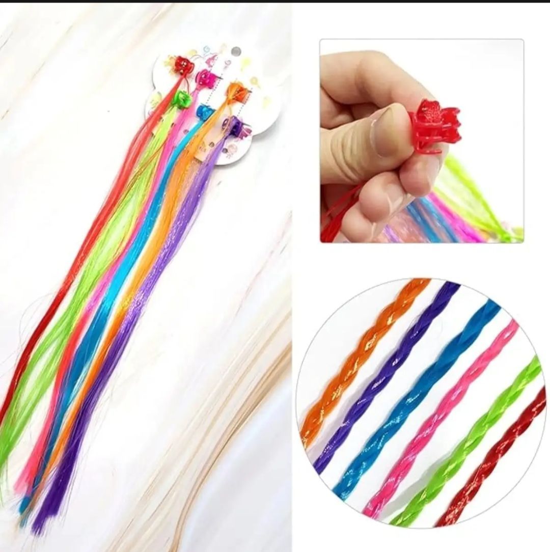 6 pcs multi Hair extension with hair clip - Oshi.pk - Buy & Sell Online