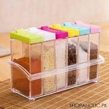 6 pcs spice jar - Oshi.pk - Buy & Sell Online