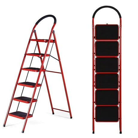 6 Step Iron Folding Ladder Stool Stepladders - Oshi.pk - Buy & Sell Online
