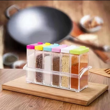 6 Units Transparent Spices Container - Oshi.pk - Buy & Sell Online