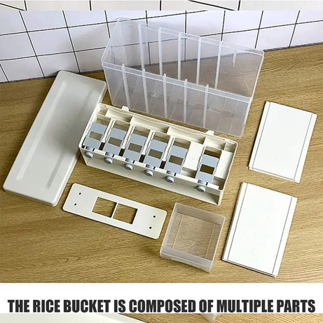 Wall-Mounted Dry Food Dispenser 6-Grid Cereal Dispensers Food Storage Container Kitchen Storage Tank - Oshi.pk - Buy & Sell Online